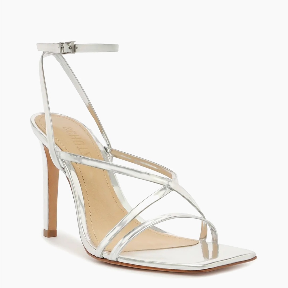 Schutz Bari 101MM Metallic Leather Sandals Size 8B
